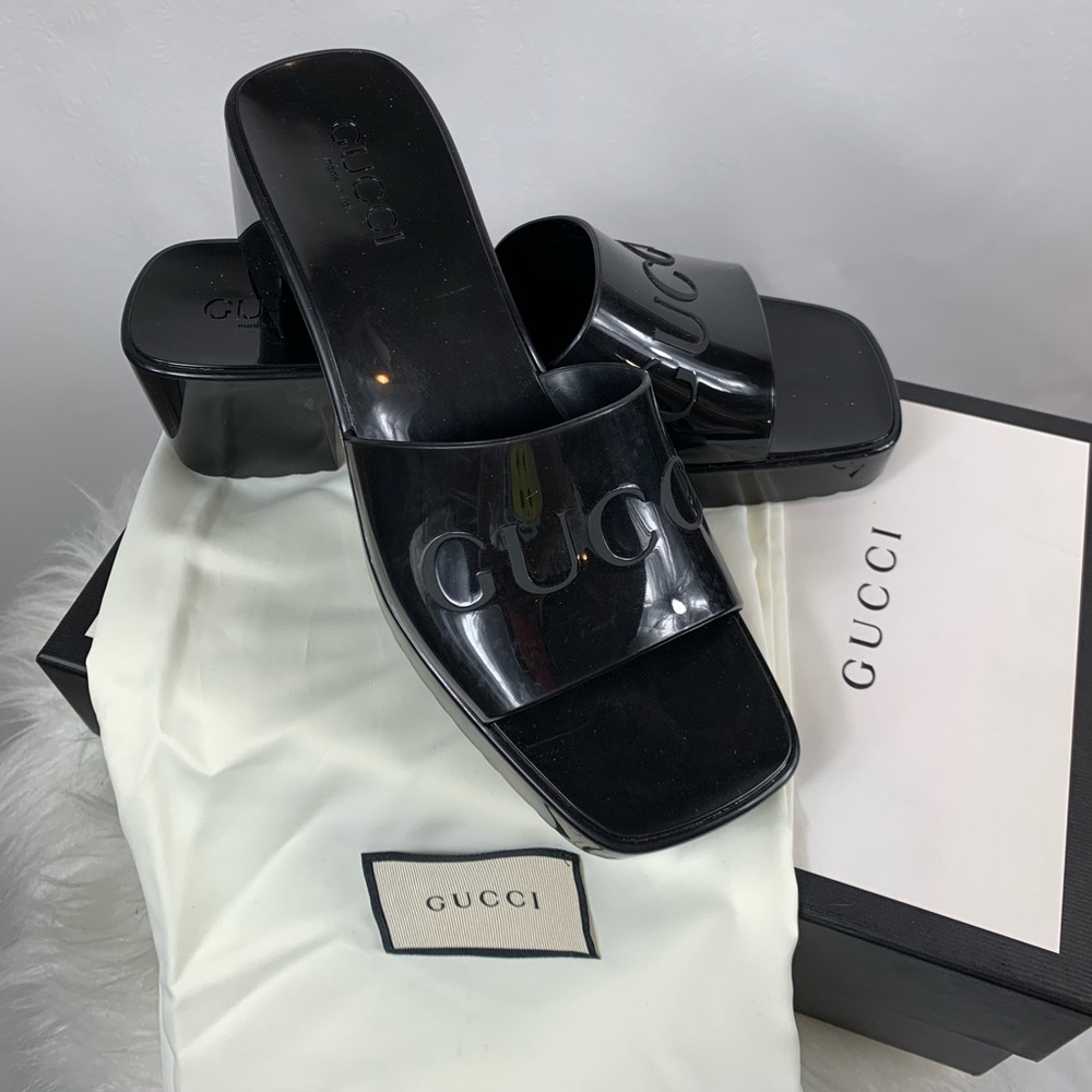 Gucci Women’s Rubber Slide Sandals
